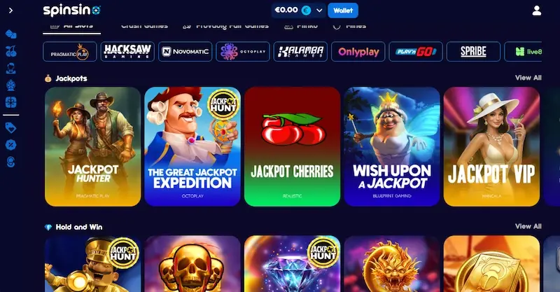 Ervaar Spinsino Casino image 2